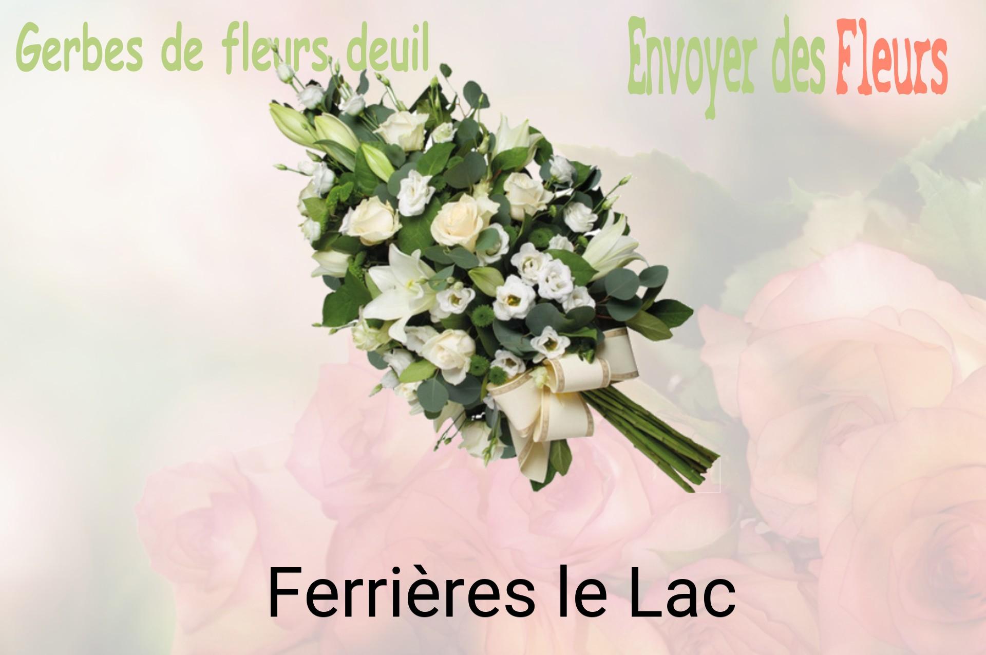 Gerbe de fleurs de deuil livrée à Ferrières-le-Lac